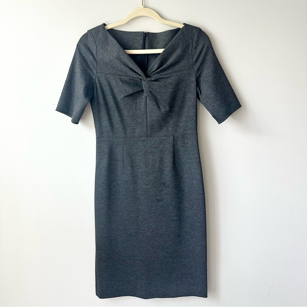 Gray Fitted Banana Republic Short Sleeve Dress Size 2